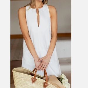 Emerson Fry Cutout Mod Dress Sleeveless in White Sz Small Excellent Condition